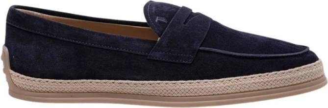 TOD'S Suède Mocins Blue Heren