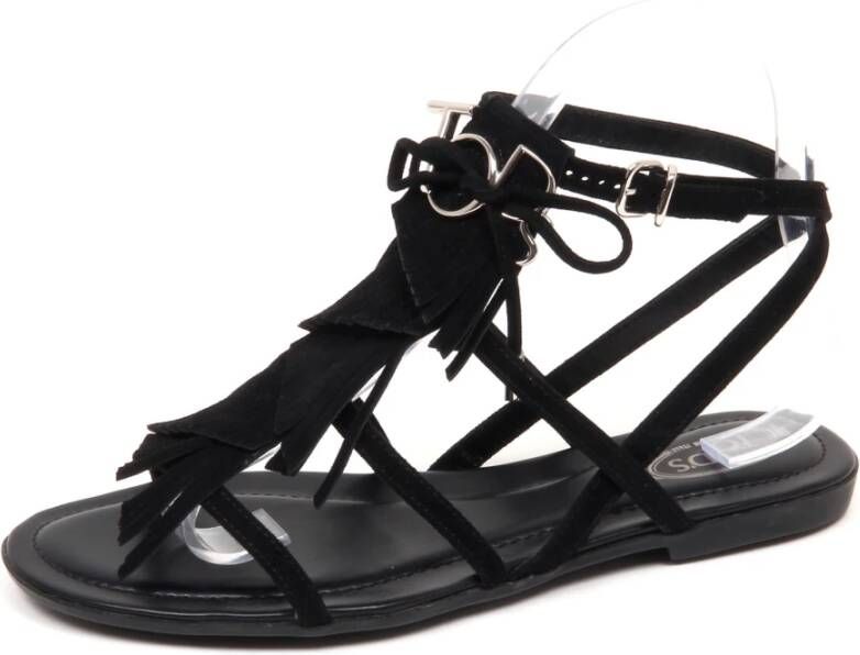 Tod's Suède sandaal met franje-accent