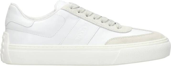 TOD'S Suède Sneakers met Rubberen Zolen White Heren