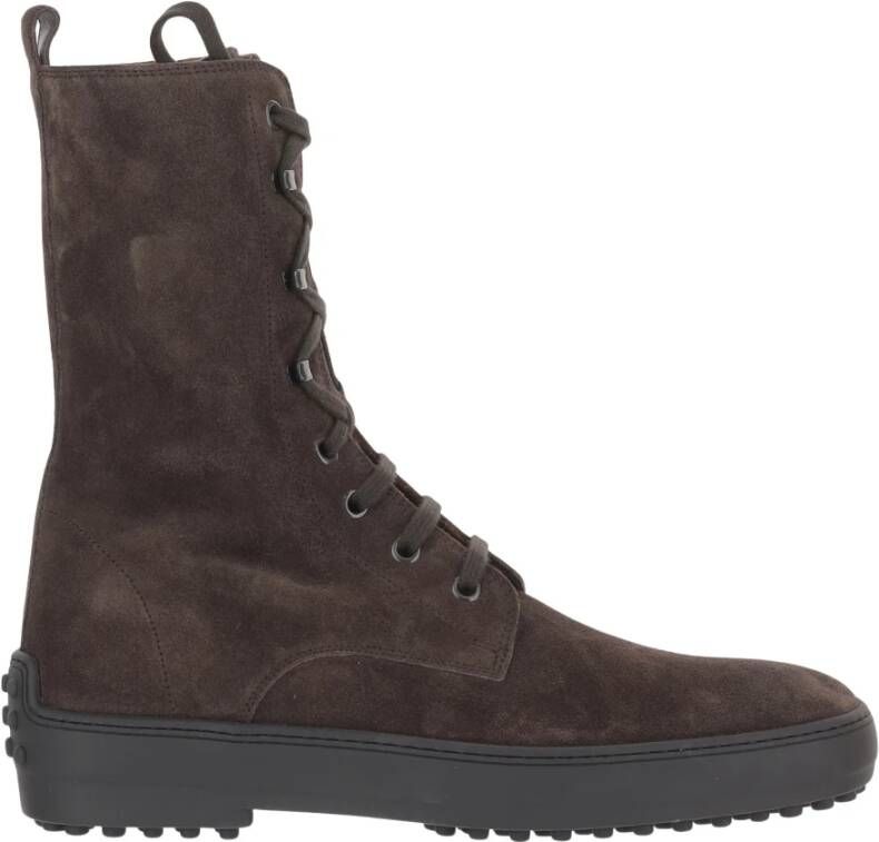 Tod's Suède Veterschoenen Bruin Rits