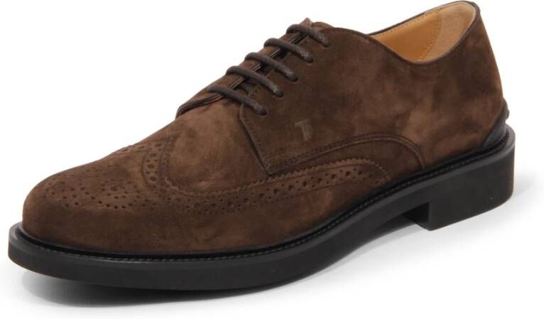 Tod's Suède veterschoenen gemaakt in Italië