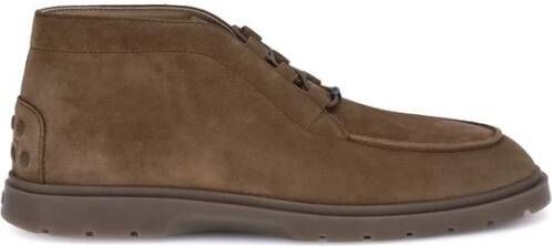 Tod's Suède Veterschoenen met Logo Inprenting