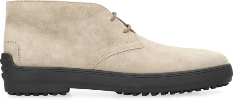 Tod's Suède Winter Enkellaarzen met Rubberen Studs