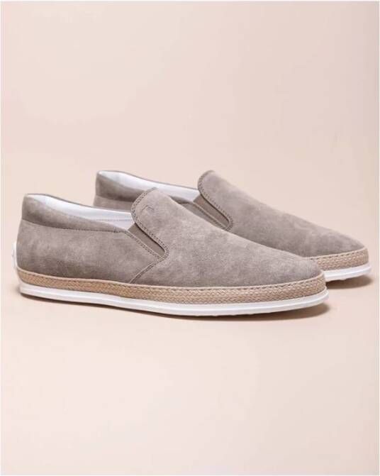 TOD'S Taupe Instappers Beige Heren