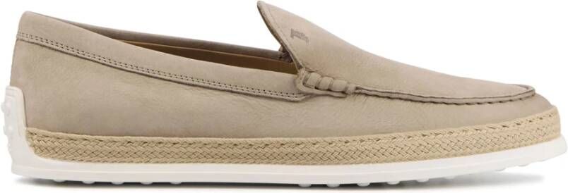 TOD'S Zijden Nubuck Slip-On Sandalen Beige Heren