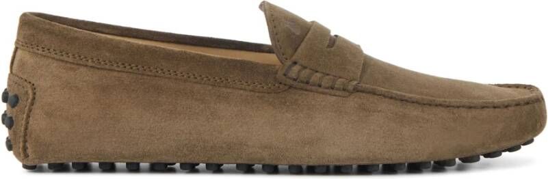 TOD'S Heren Pennyband Suède Mocassin Brown Heren