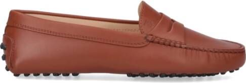 TOD'S Tijdloze Elegante Platte Schoenen Brown Dames