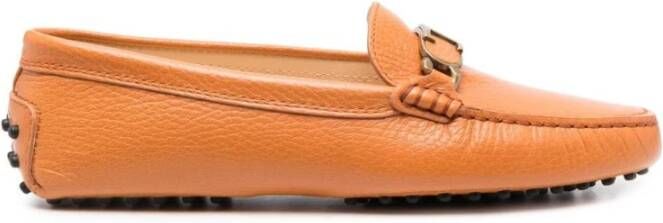 TOD'S Tijdloze elegantie met Astelkaa loafers Orange Dames