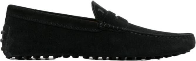 TOD'S Tijdloze zwarte leren instappers Black Heren