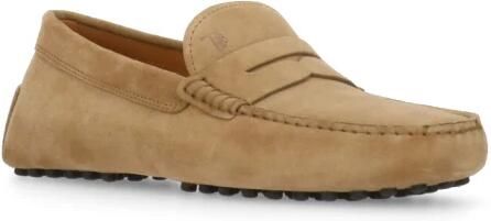 Tod's Beige Leren Loafers Vierkante Neus Schoenen - Foto 6