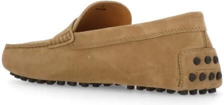 Tod's Beige Leren Loafers Vierkante Neus Schoenen - Foto 5