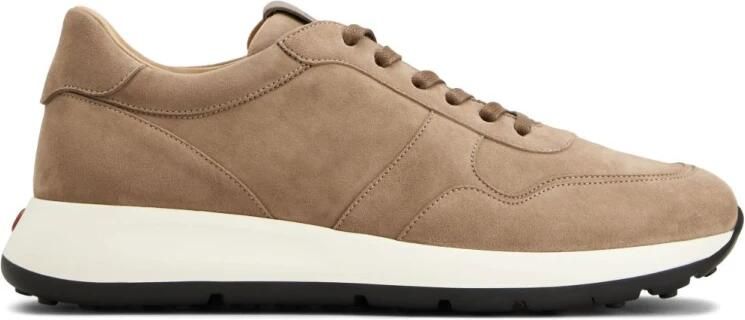 Tod's Beige Veterschoenen met Logo Patch
