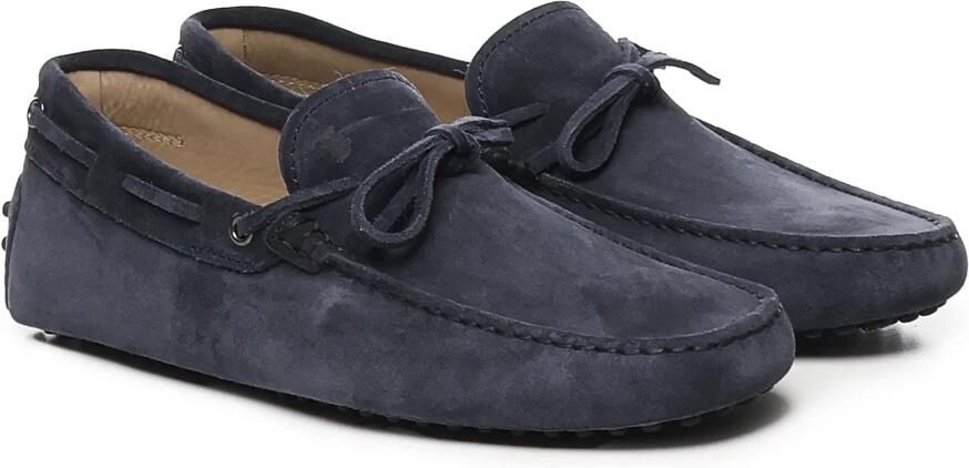 Tod's Blauwe Suède Platte Schoenen met Rubberen Studs - Foto 3