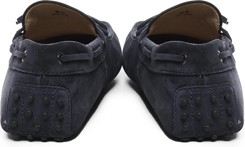 Tod's Blauwe Suède Platte Schoenen met Rubberen Studs - Foto 2