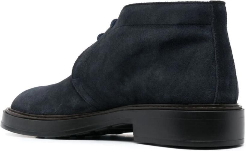 Tod's Blauwe Suède Veterschoenen