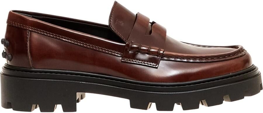 Tod's Bruin leren Loafer schoenen