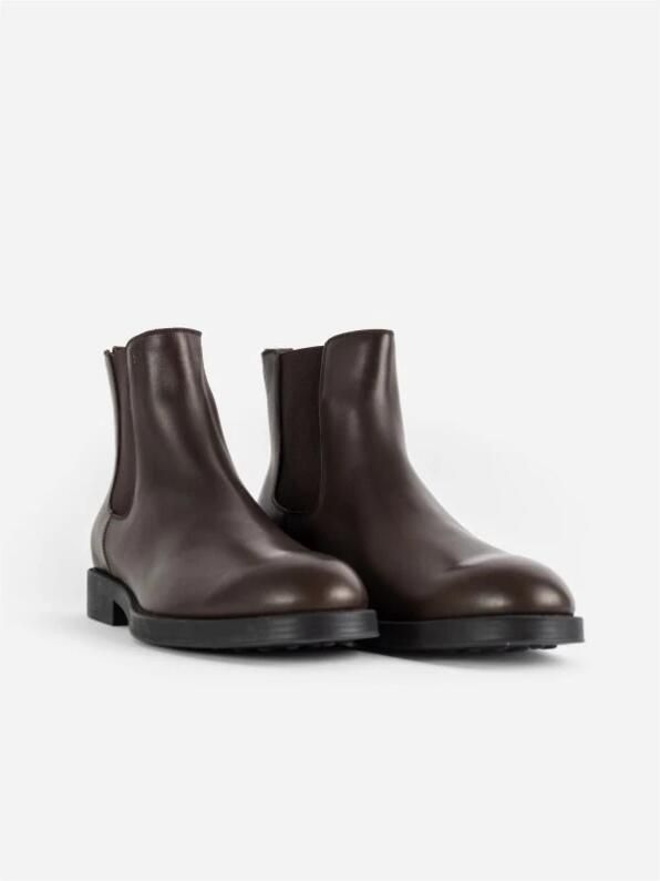 Tod's Bruine Kalfsleren Chelsea Boots