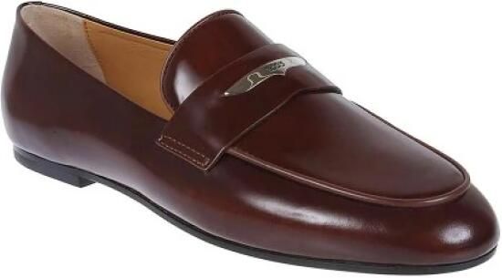 Tod's Bruine leren mocassin met metalen masker - Foto 2