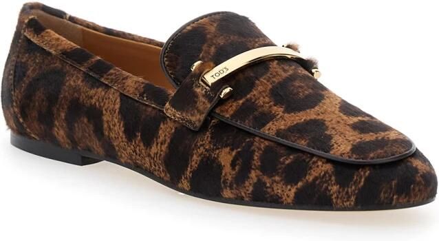 Tod's Bruine platte schoenen met leren details