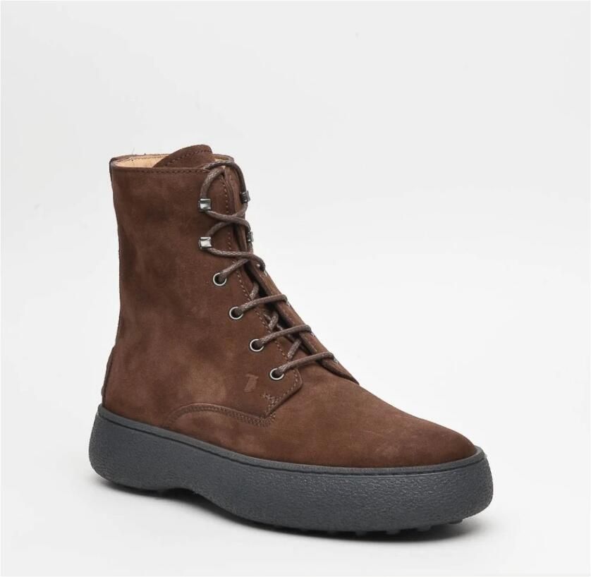 Tod's Bruine Suède Enkellaarzen - Foto 2