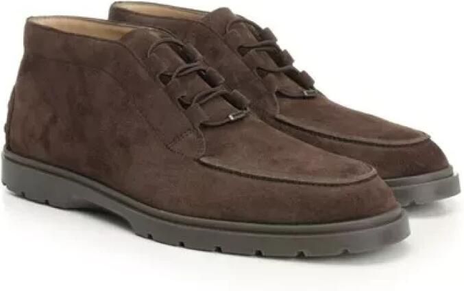 Tod's Bruine Suède Enkellaarzen met Elastische Veters - Foto 4