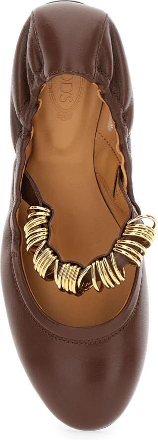 TOD'S Bruine Ballerina's met Decoratieve Ringen Brown Dames - Foto 2