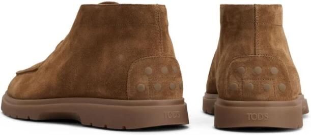 Tod's Bruine Suède Veterschoenen