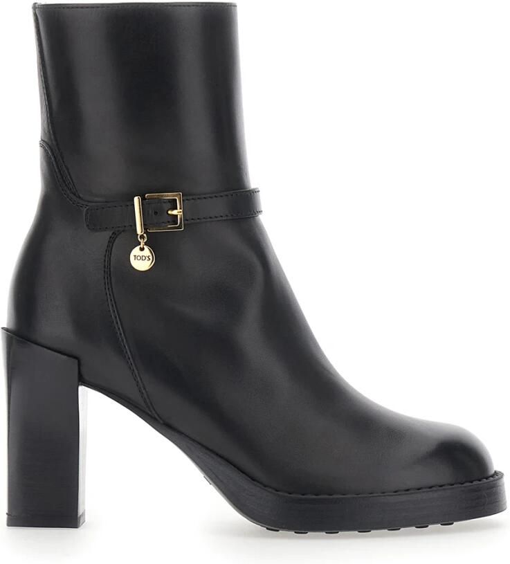 Tod's Enkellaarzen met rubberen zool en 5 cm hak zwart dames