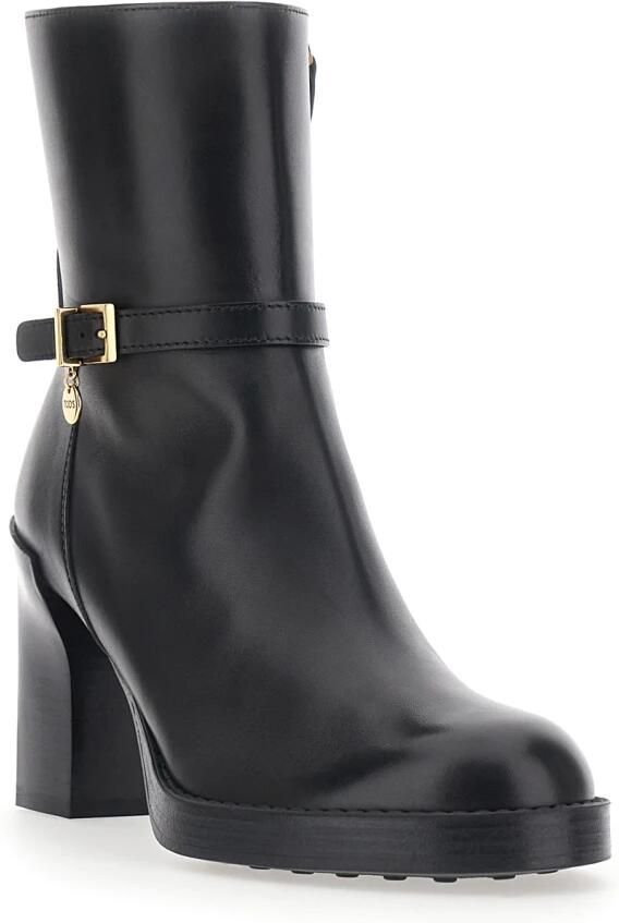 Tod's Enkellaarzen met rubberen zool en 5 cm hak zwart dames - Foto 3