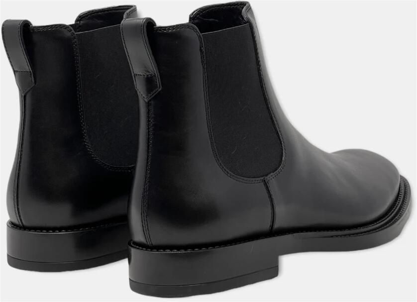 TOD'S Zwarte Leren Chelsea Laarzen voor Heren Zwart Heren