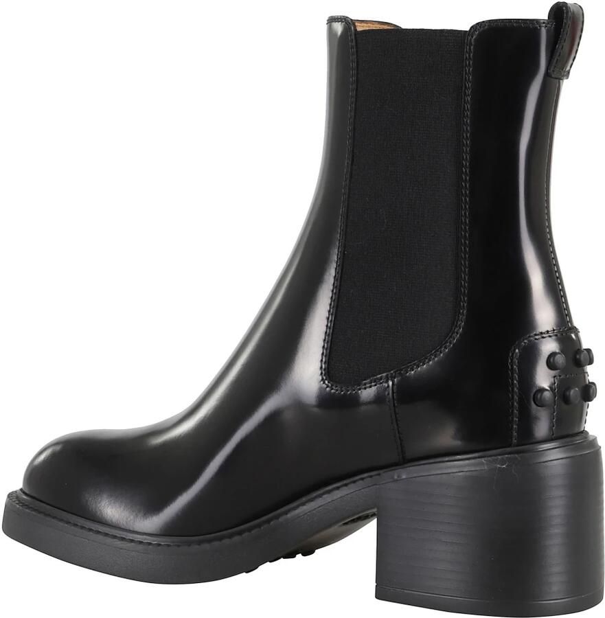 Tod's Zwarte enkellaarzen met rubberen zool - Foto 3