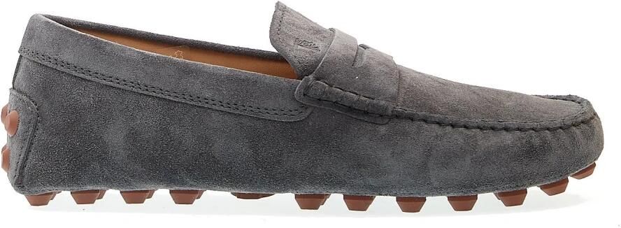 Tod's Grijze Suède Bubble Moccasins Loafers