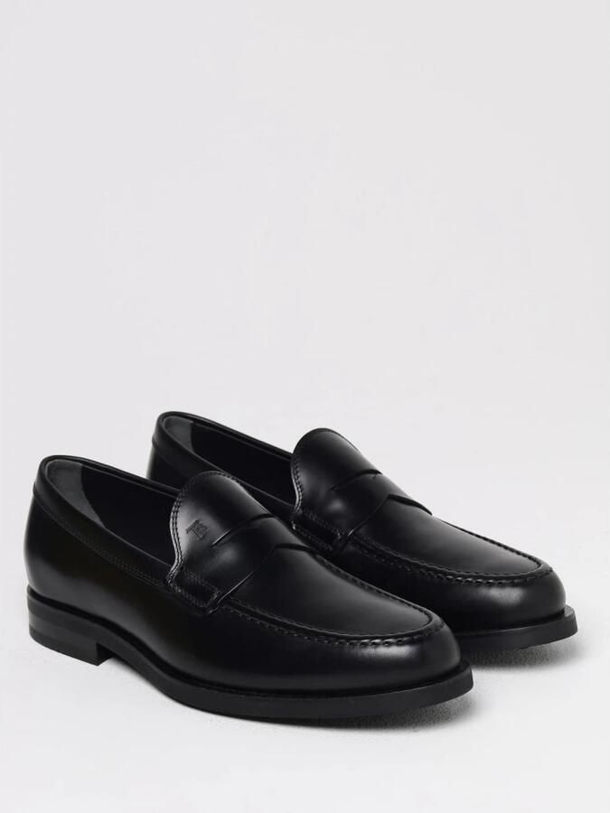 TOD'S Zwarte platte schoenen met 98% katoen Black Heren - Foto 3