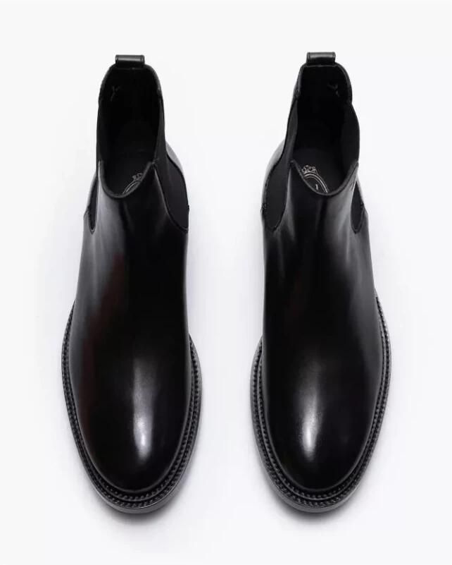 TOD'S Zwarte Leren Chelsea Laarzen voor Heren Black