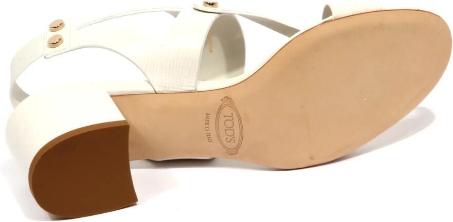 Tod's Korrel Effect Sandaal Off White Schoen - Foto 3