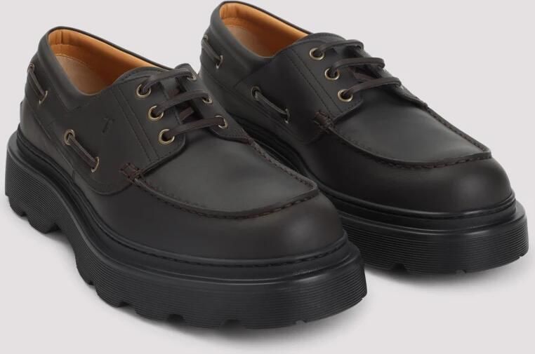 Tod's Bruine Leren Veterschoenen voor Mannen - Foto 2