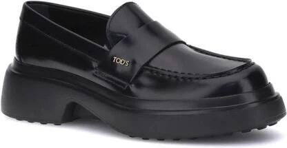 Tod's Lakleren Loafers met Rubberen Zool