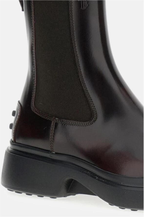 Tod's Grape-Must Leren Enkellaarzen - Foto 2