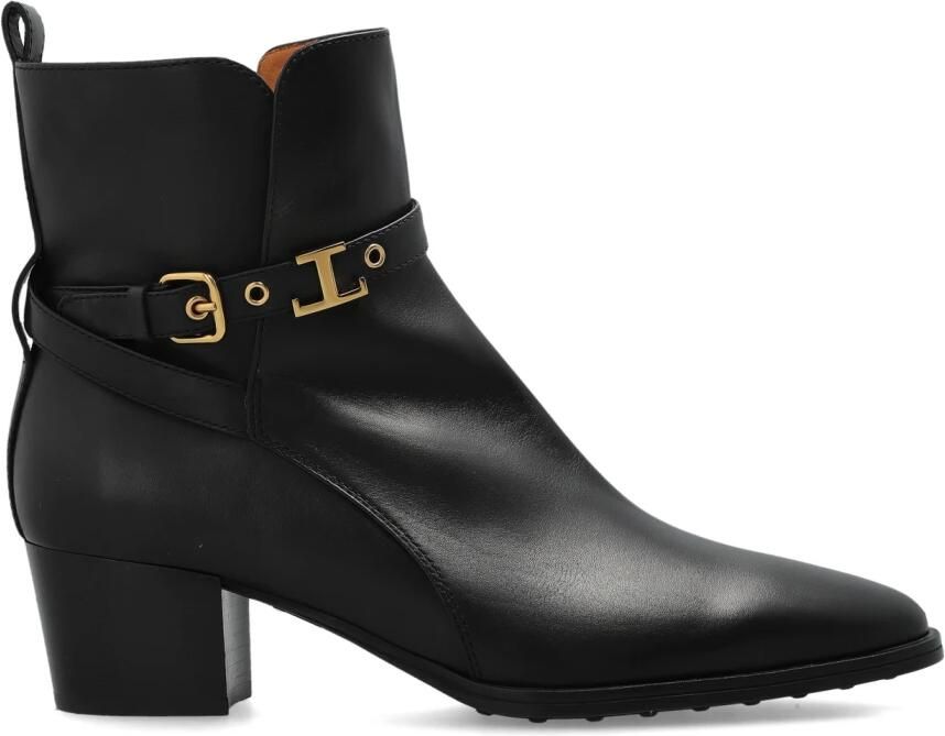 Tod's Leren enkellaarsjes met hak