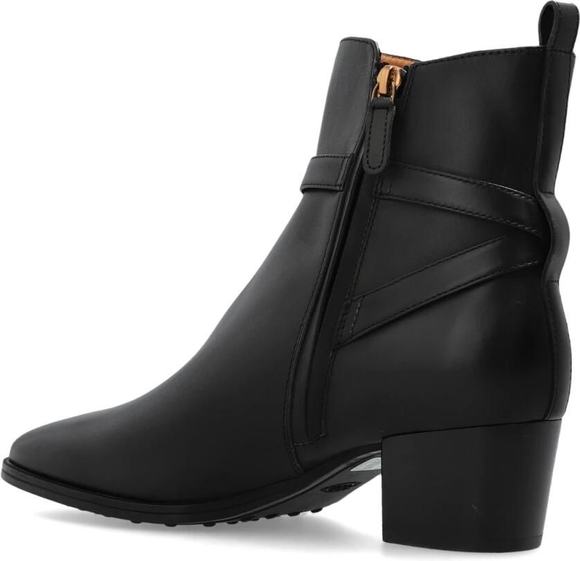 Tod's Leren enkellaarsjes met hak - Foto 2