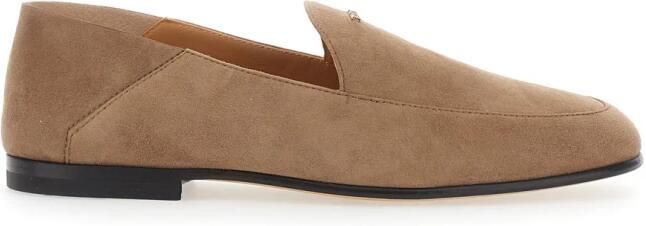 Tod's Loafers met suède en logoplaat