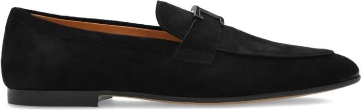 Tod's Logo Plaque Suede Loafers