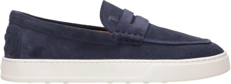 Tod's Navy Blauw Suède Sneakers