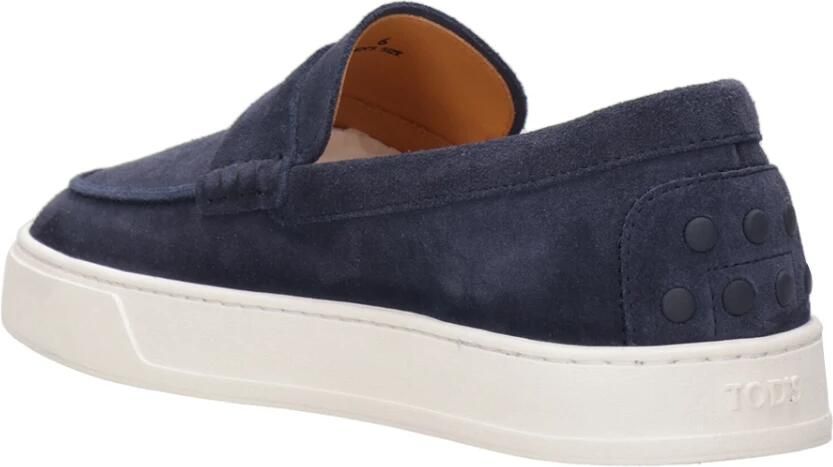 Tod's Navy Blauw Suède Sneakers - Foto 3
