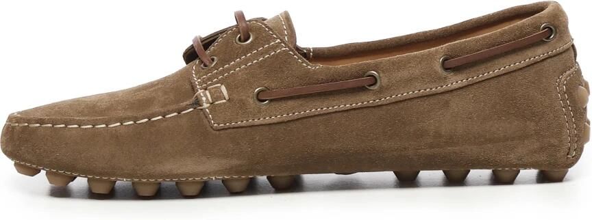 Tod's Platte Suède Schoenen Licht Walnoot Kleur - Foto 4