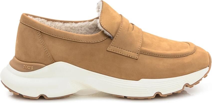 Tod's Shearling-lined Suede Loafer