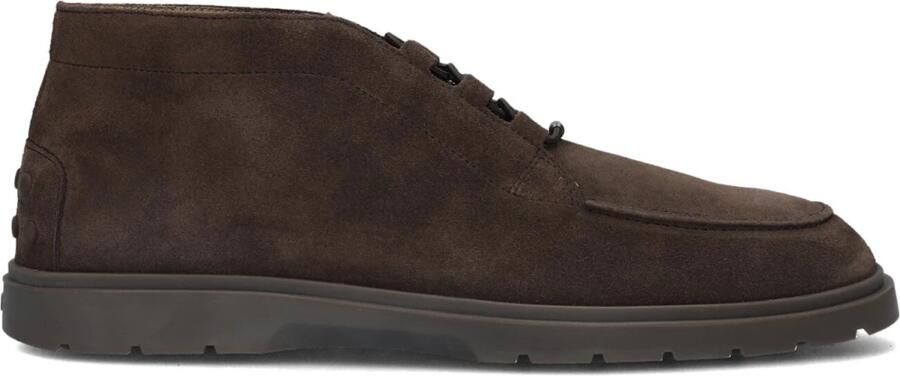 Tod's Bruine Suède Enkellaarzen met Elastische Veters