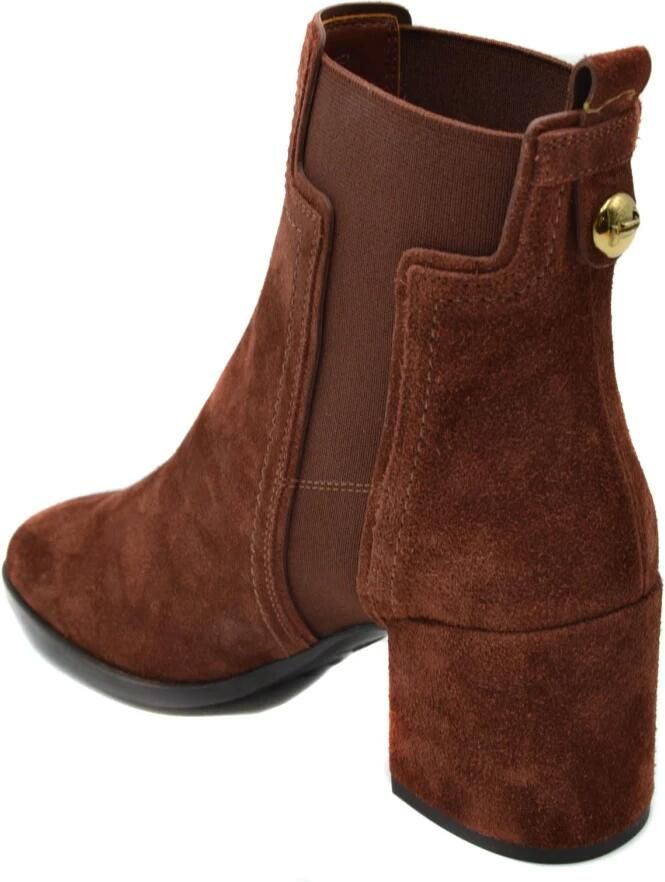 TOD'S Suède Enkellaarsje Bruin Dames