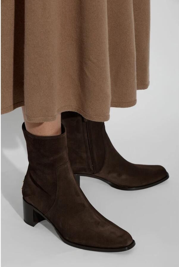 Tod's Suède enkellaarsjes met hak - Foto 4