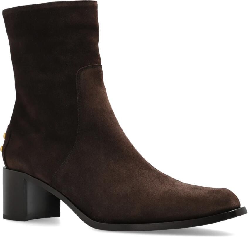 Tod's Suède enkellaarsjes met hak - Foto 3